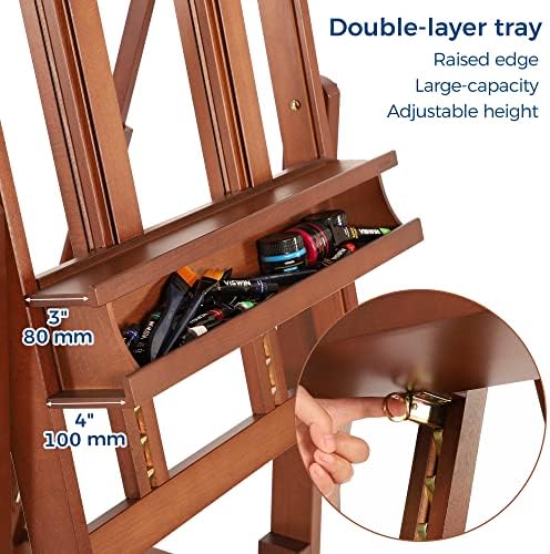 VISWIN Double Mast Heavy Duty H-Frame Easel for Large Canvases