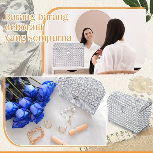 Nitial Crystal Wedding Card Box with Heart Lock