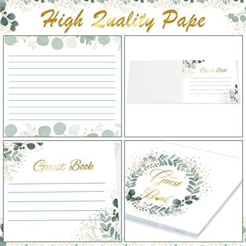 Geyee 3 Pcs Wedding Guest Book Set with Pen Holder
