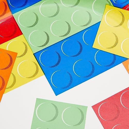 Bold Bright Building Blocks Dessert Plates Pack of 8