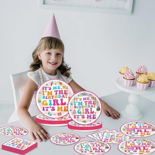 96Pcs Hi Im the Birthday Girl Party Set