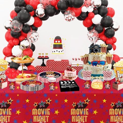Movie Night Party Decorations Tableware Set Serves 24