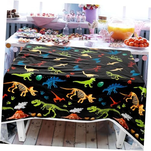 Dinosaur Pattern Disposable Tablecloth for Birthday Parties and Gatherings