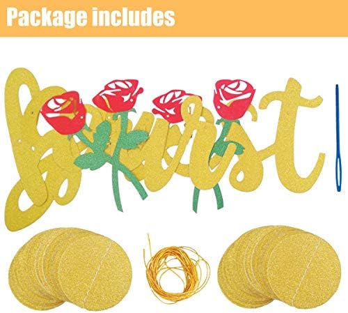 Be Our Guest Gold Sign Banner - Party Decoration