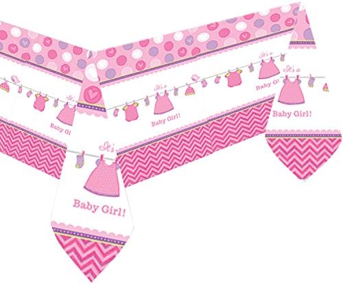Amscan Shower with Love Girl Plastic Table Cover 54 x 102
