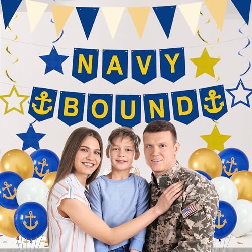 Holkcog Navy Party Decorations Banner Set
