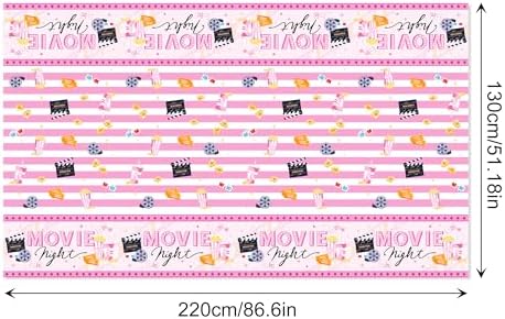 CC HOME Pink Popcorn Party Tablecloth 54x87 Inch
