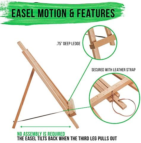 US Art Supply 14 Inch Medium Folding Table Easel Pack of 6