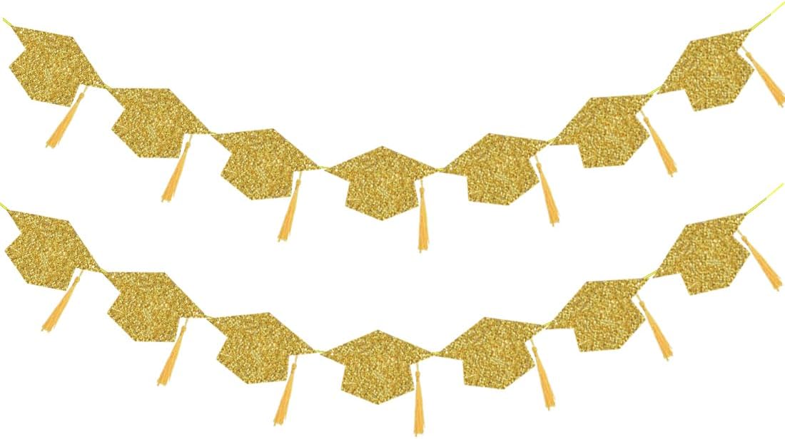 2025 Graduation Cap with Tassel Banners for Party Decor
