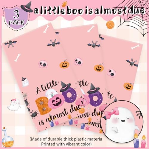 3 Pack Halloween Baby Shower Decor Tablecloths for Girls