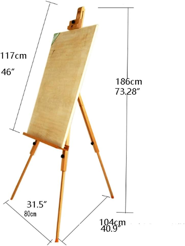 HYUREWF Portable Folding Easel with Telescopic Shelf