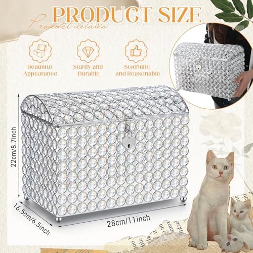 Nitial Crystal Wedding Card Box with Heart Lock
