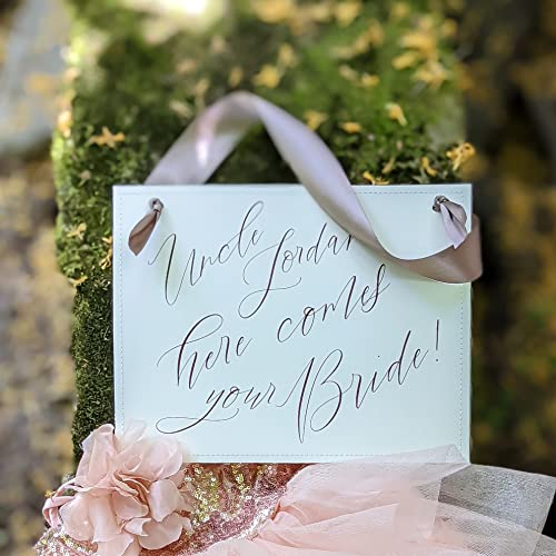 Personalized Ring Bearer Wedding Sign for Niece or Nephew
