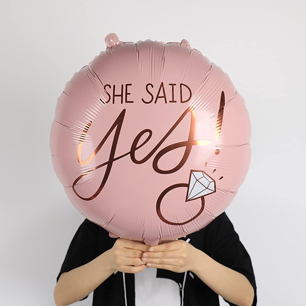Diamond Ring Foil Balloon Set 5pcs Bridal Shower Decor