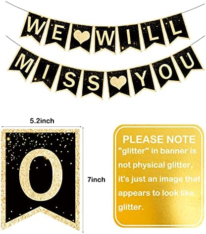 Zohokie Black Gold Farewell Party Decor Kit