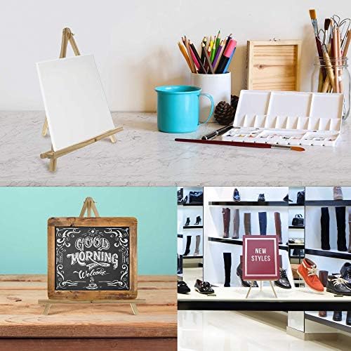 US Art Supply 12 Natural Wood Easel 4 Pack