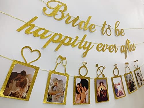 Concico Bridal Shower Decor Banners Kit Gold