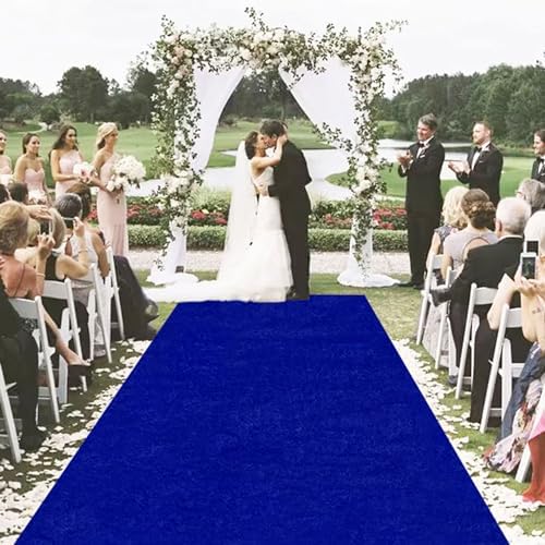 MODFUNS Royal Blue Velvet Aisle Runner 5x20FT Wedding Carpet