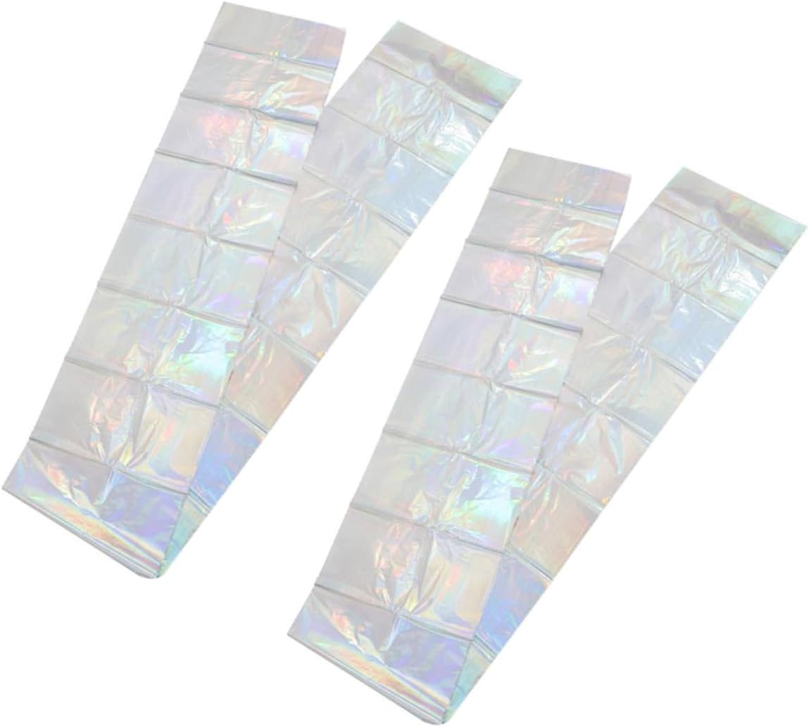 PRETYZOOM 2Pcs Iridescent Tablecloth Set for Birthday Parties