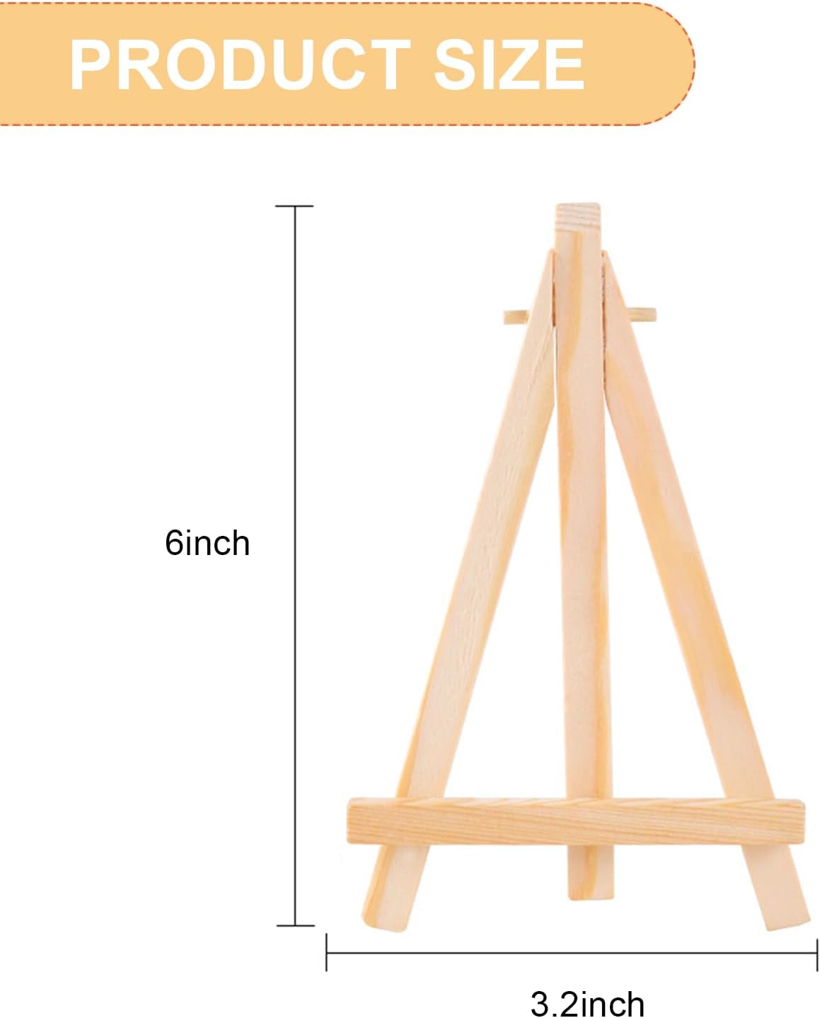 40 Pcs 6 Inches Mini Wood Easel for Art Crafts