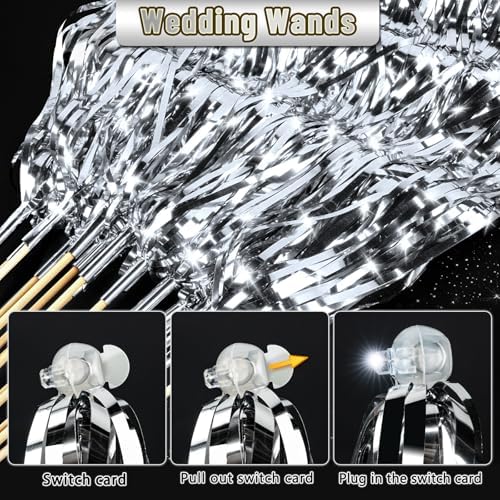 100 PCS Wedding Wands with LED Lights