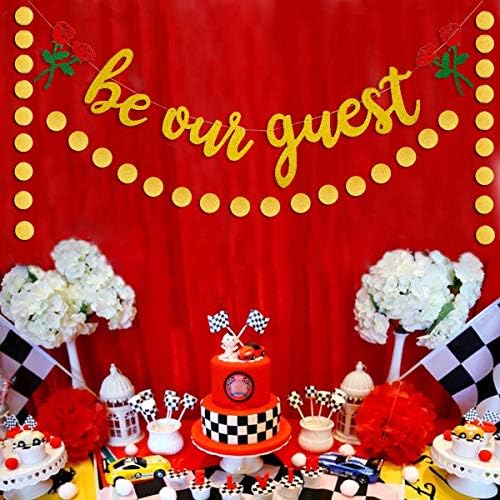 Be Our Guest Gold Sign Banner - Party Decoration