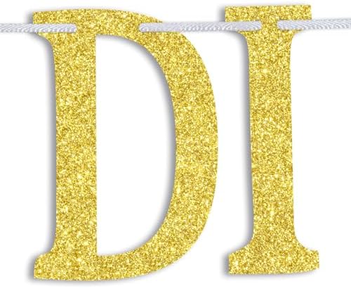 Congrats You Did It Banner Gold Blue Glitter