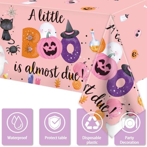 3 Pack Halloween Baby Shower Decor Tablecloths for Girls