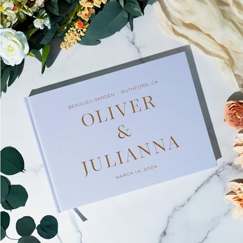 GIFTBYGIFTY Personalized Wedding Guest Book with Names and Address