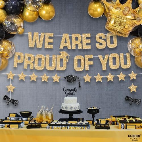 KatchOn Glitter Gold We Are So Proud of You Banner 10 Feet