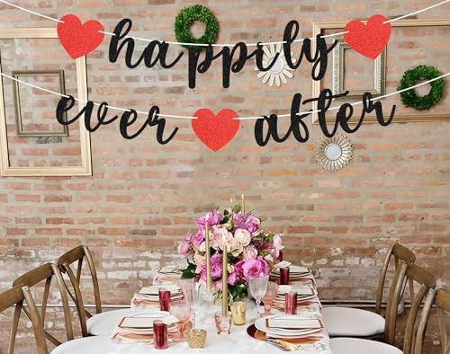 Pre-Strung Happily Ever After Banner for Wedding