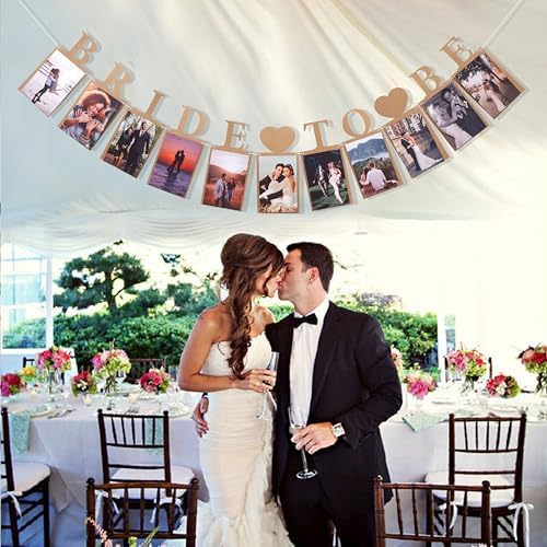 Bride To Be Photo Banner - Gold Decor