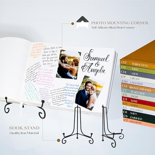 GIFTBYGIFTY Personalized Wedding Guest Book with Names and Address