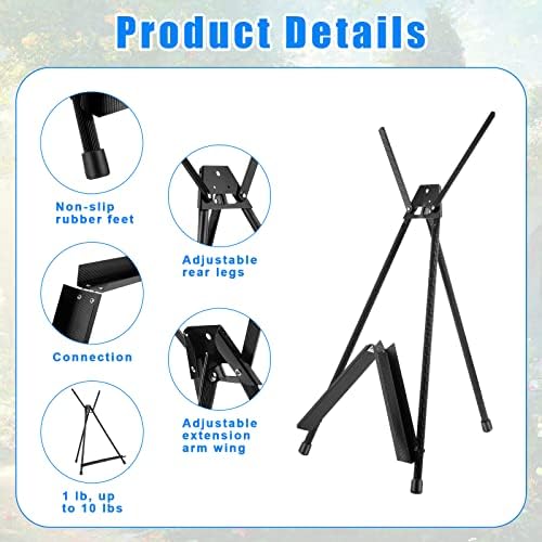 Xinnun 24 Pack Adjustable Aluminum Easels Stand