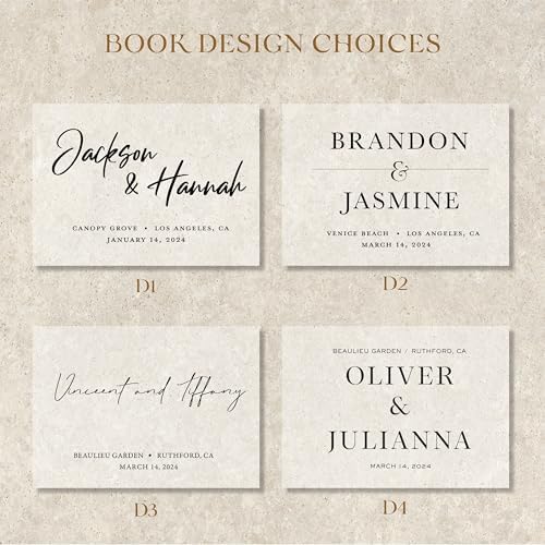 GIFTBYGIFTY Personalized Wedding Guest Book with Names and Address