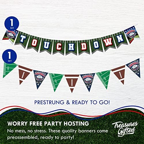Treasures Gifted Football Party Decorations for 24 Guests
