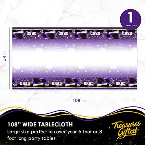 Treasures Gifted Purple Graduation Decorations Set 16