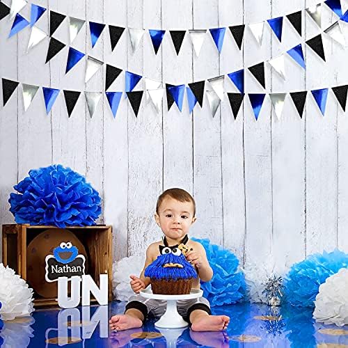 30 Ft Royal Blue Triangle Flag Bunting for Parties