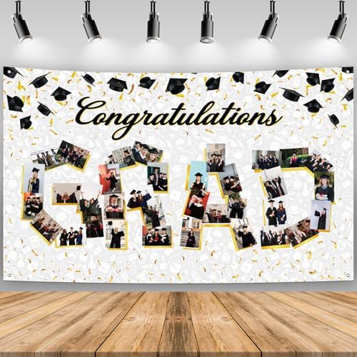 Large Graduation Photo Banner 72x44 Inch for 2025 Ceremony