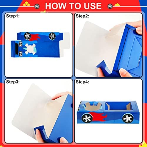Lincia 12 Piece Race Car Food Boxes Party Supplies