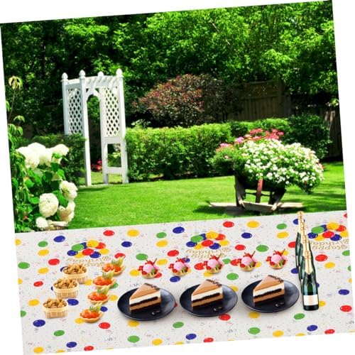 PRETYZOOM 2pcs Balloon Pattern Tablecloth for Birthday Parties