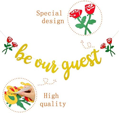 Be Our Guest Gold Sign Banner - Party Decoration