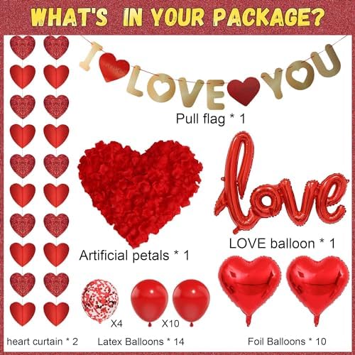 Valentine Heart Balloon Decor Kit 500 Pcs