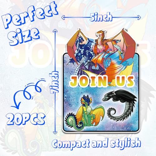 Wings of Fire Themed Birthday Invites Set of 20