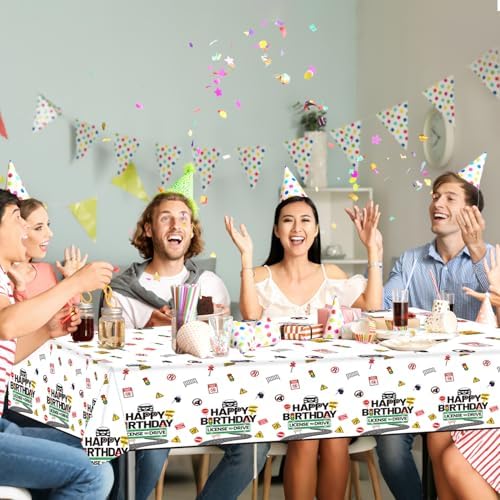 Drivers License 16th Birthday Tablecloth Decorations 3PCS