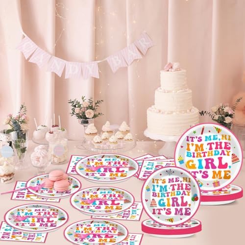 96Pcs Hi Im the Birthday Girl Party Set