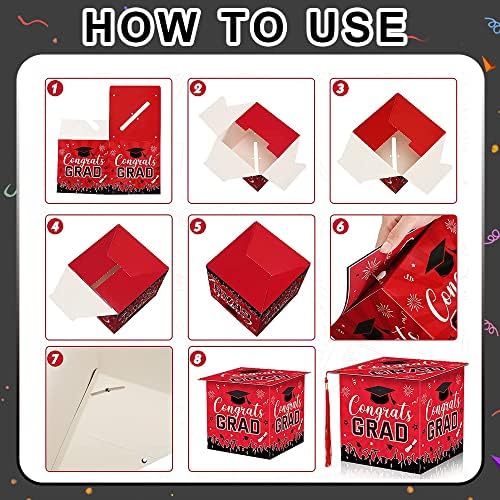 Hying Graduation Card Box 2025 Blue Cap Tassel