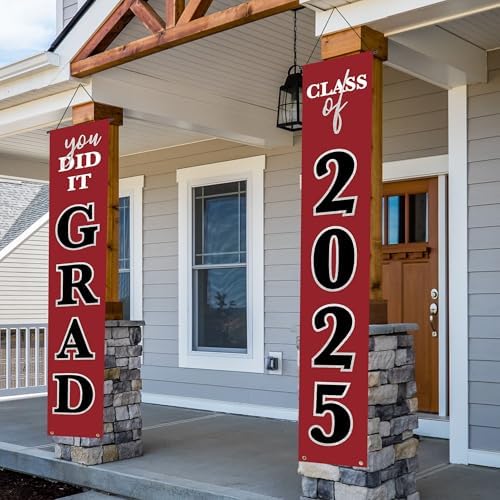 Class of 2025 Graduation Banner Black Gold
