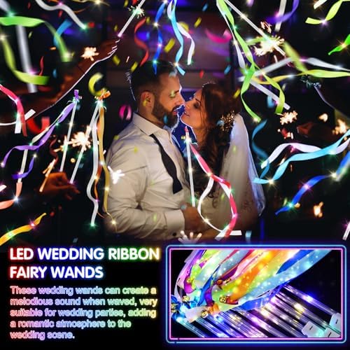 42 PCS LED Fairy Wands with Bells for Wedding and Party