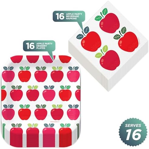 HOME HOOPLA Apple Party Supplies Set
